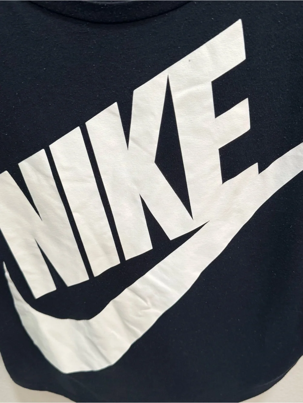 Nike Tunic Tee Shirt Athletic Cut Black Spellout Color Swoosh Women’s M
